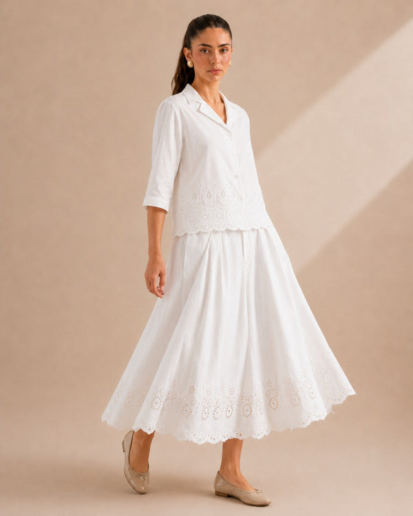 Midi Embroidered skirt