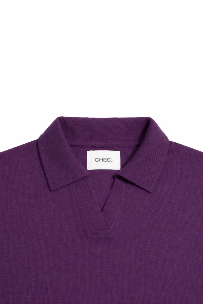 Johny Collar Dress Purple Flatlay Collar Closeup Blackberry Wine