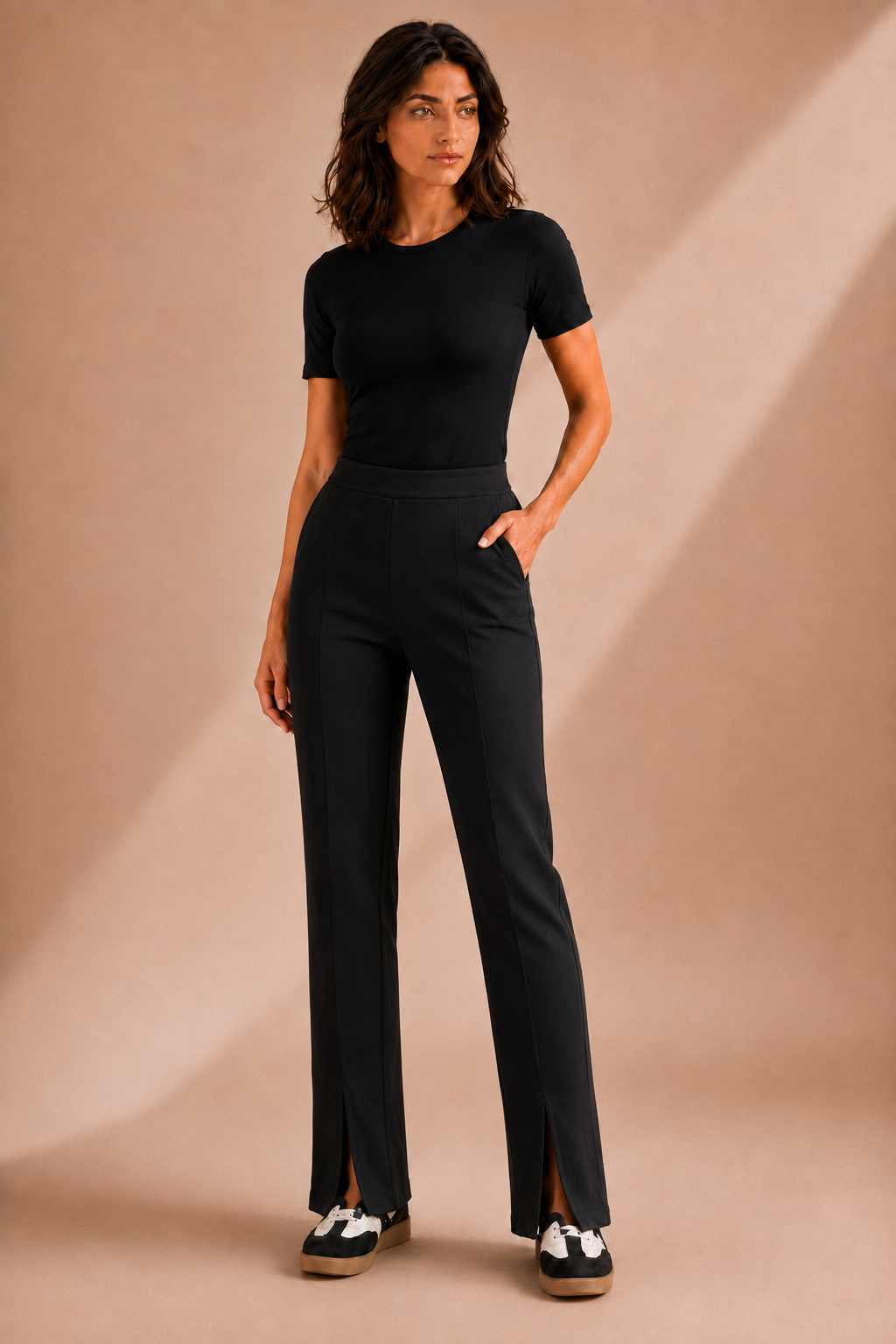 Split Front Fitted Pant