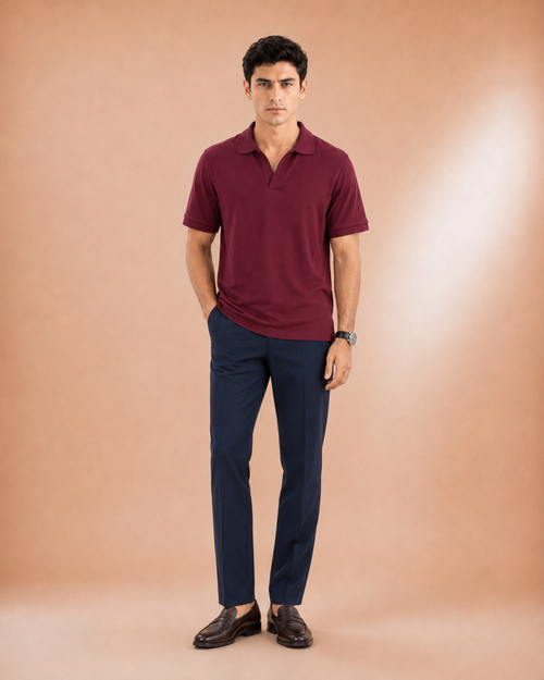 Modern Fit-Johnny Collar Polo