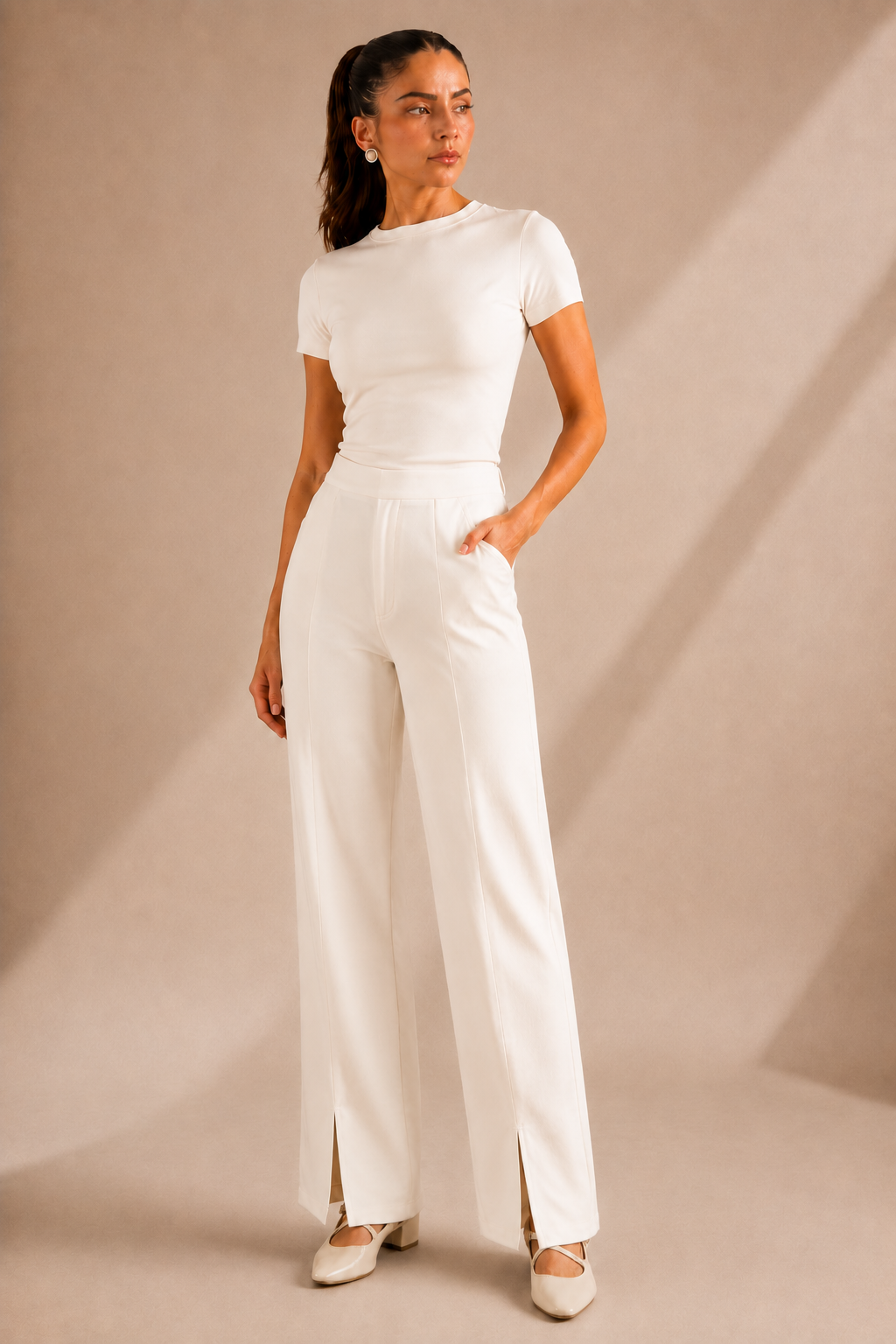 Split Front Fitted Pant