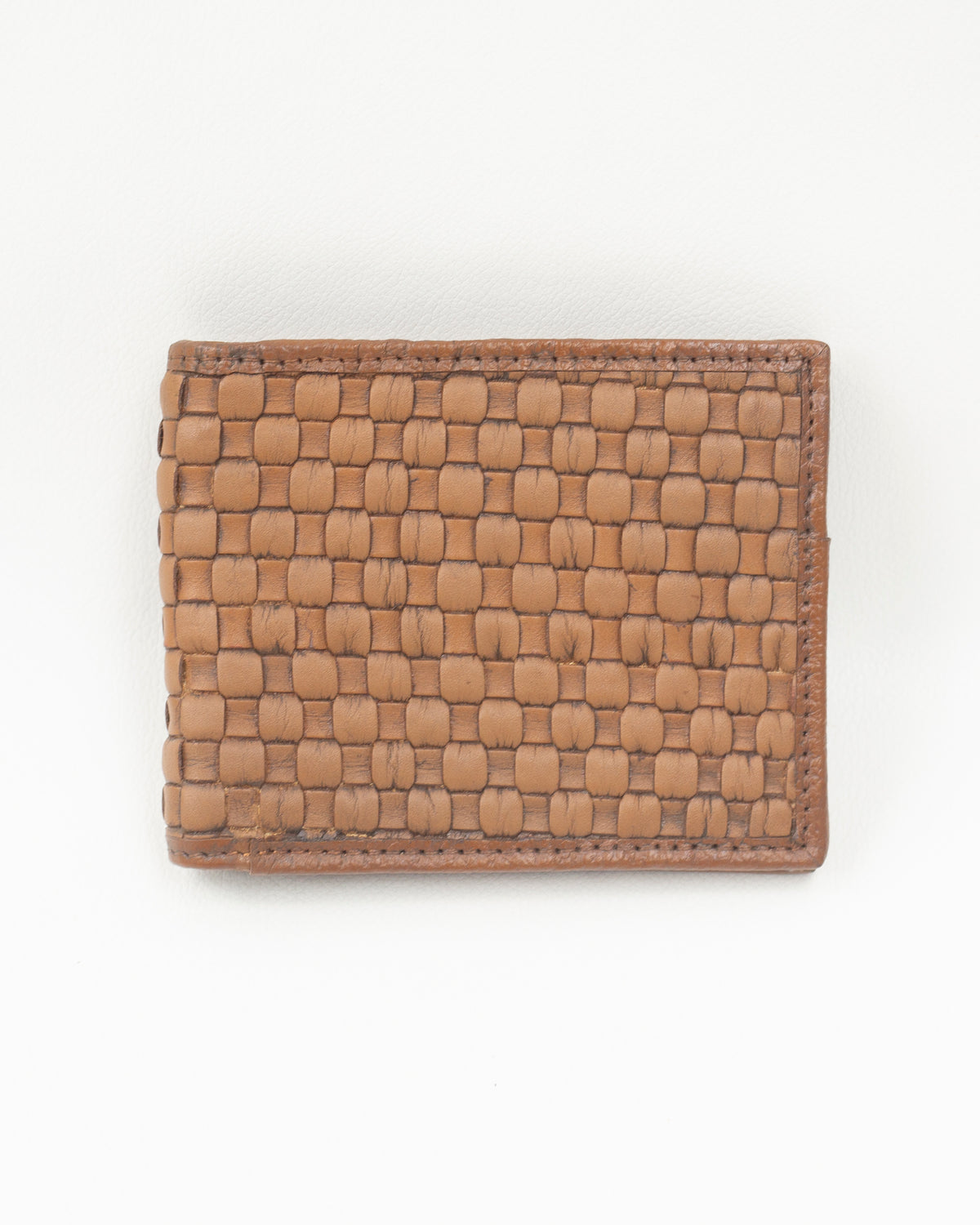Grid Weave Wallet-Genuine Leather