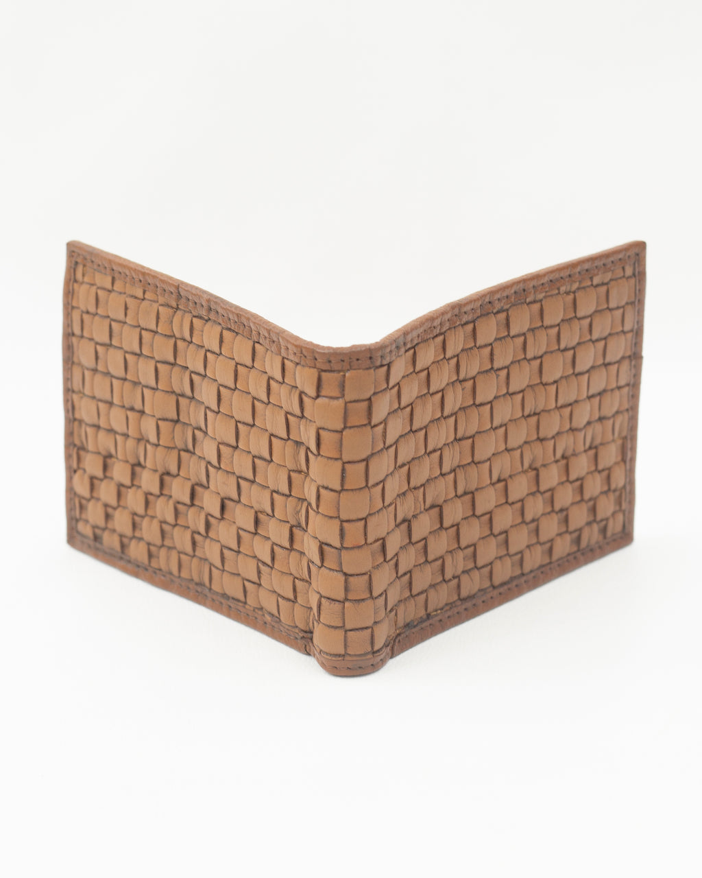 Grid Weave Wallet-Genuine Leather
