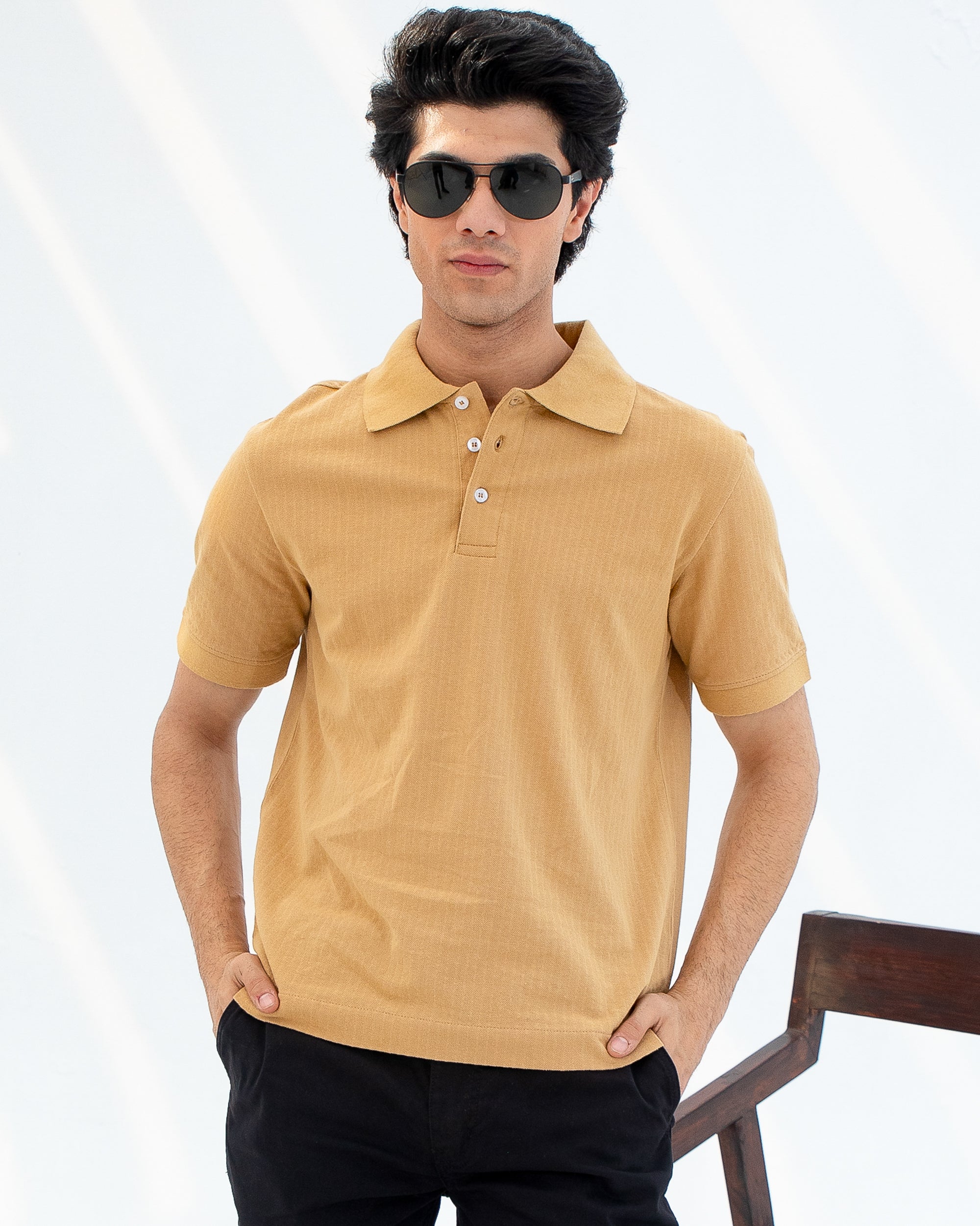 Jacquard Polo Shirt.