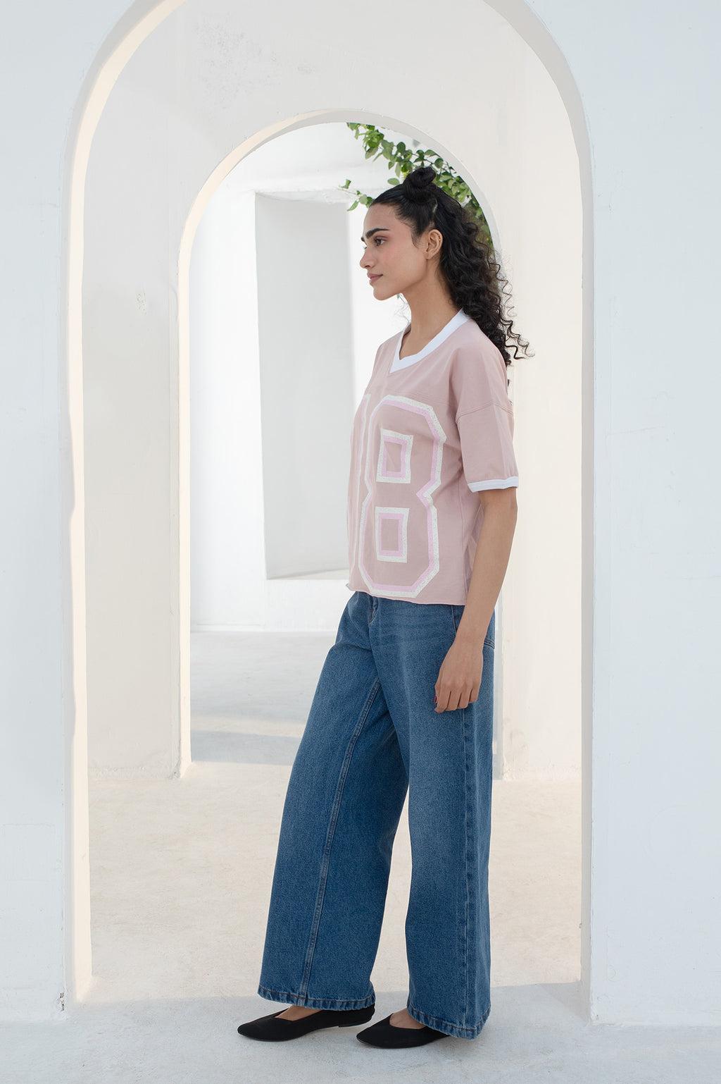 Slogan Tee V-Neck
