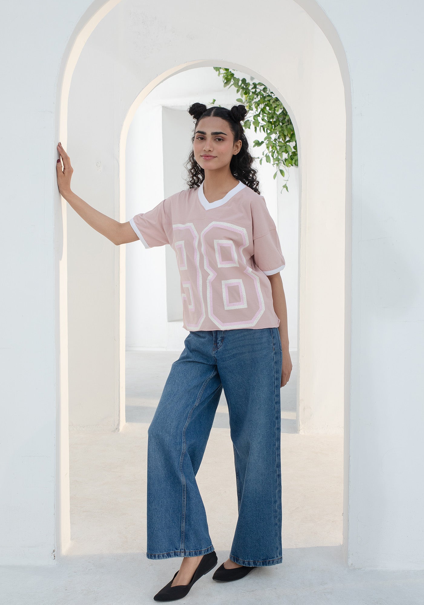 Slogan Tee V-Neck
