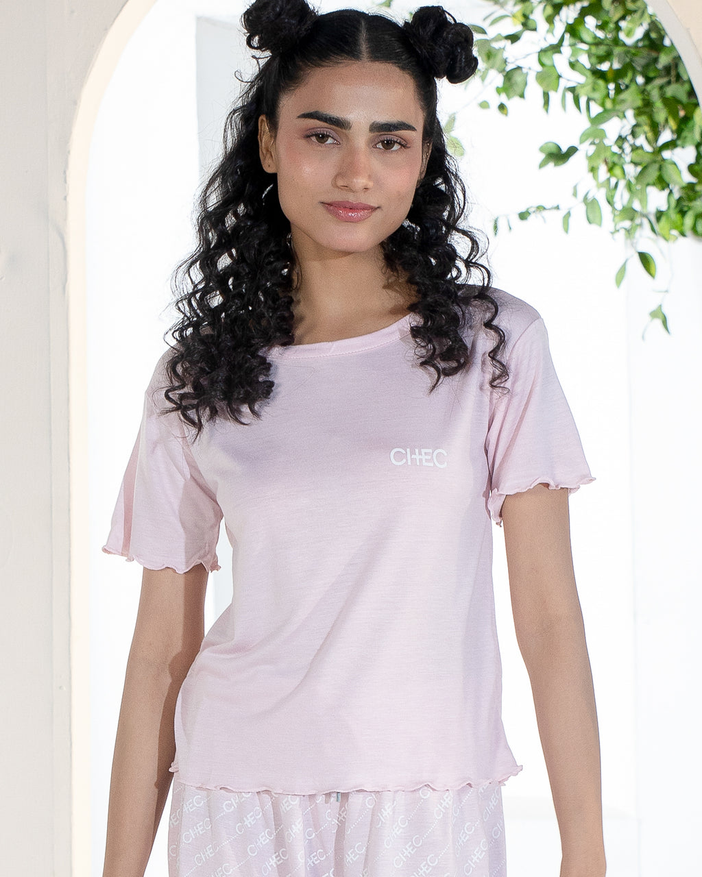 Ruffle Edge Logo Tee