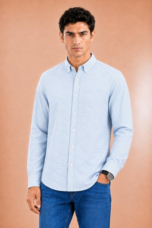 Modern fit- Cotton Blend Shirt