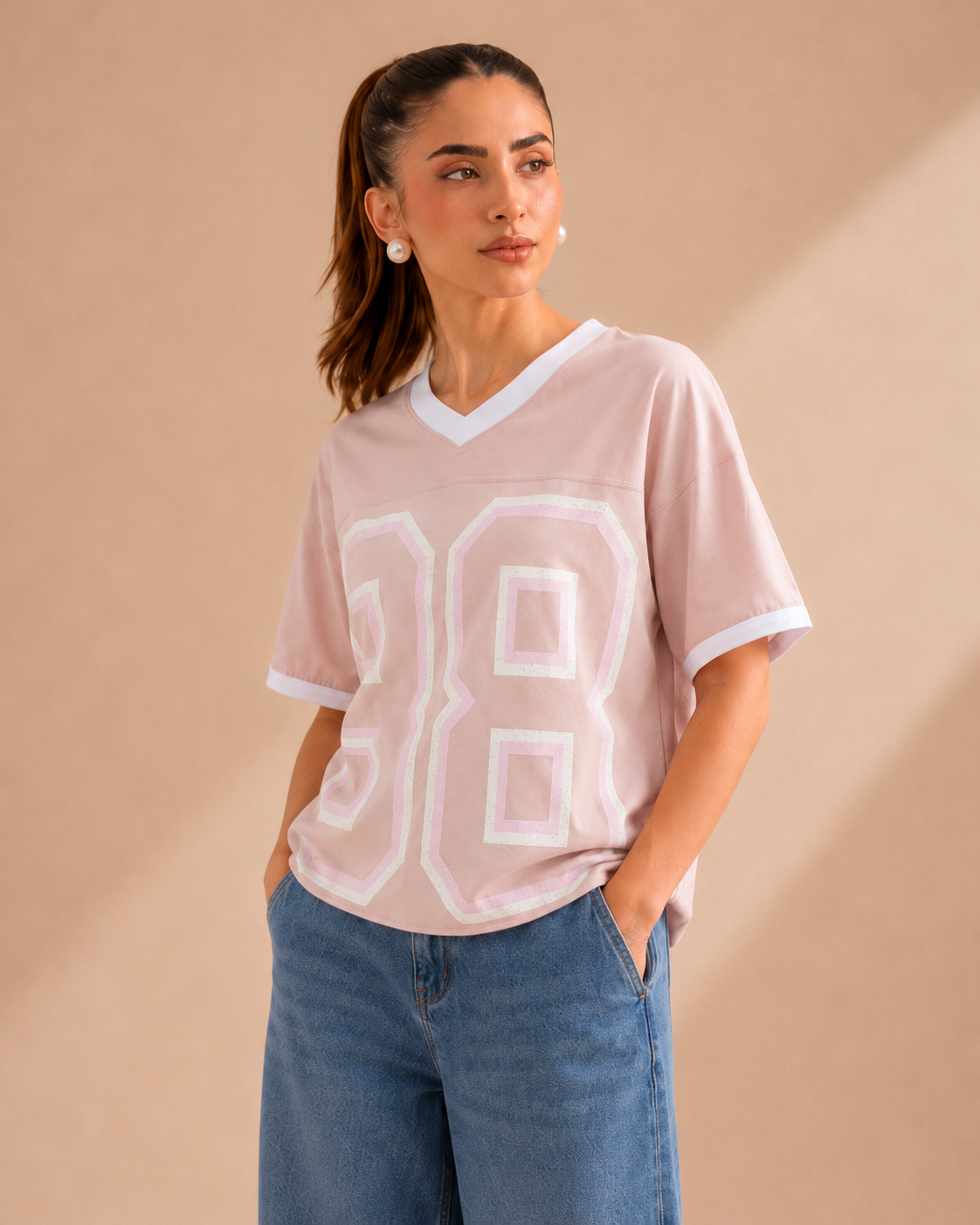 Slogan Tee V-Neck