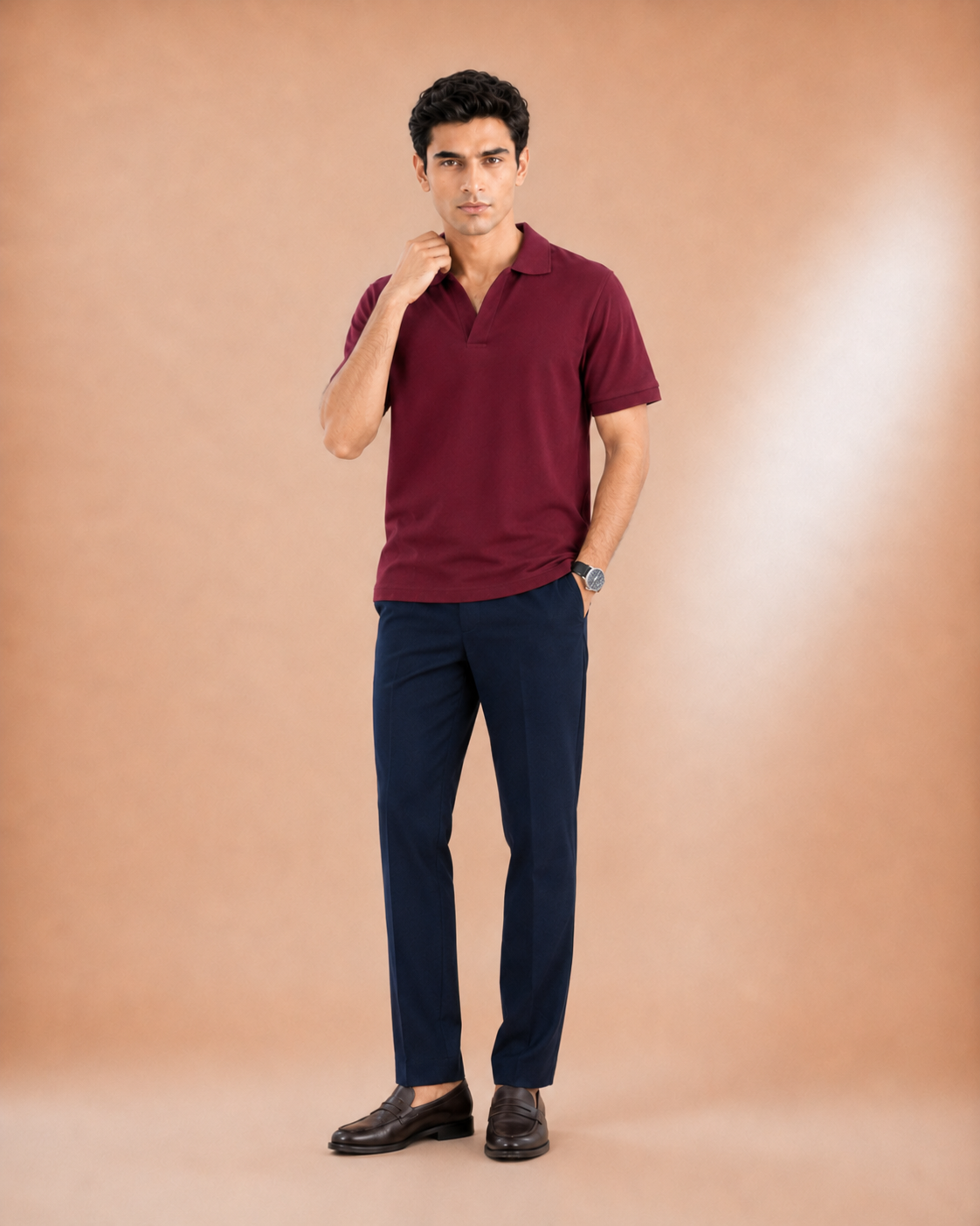 Modern Fit-Johnny Collar Polo