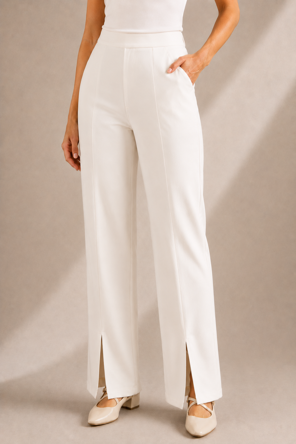 Split Front Fitted Pant