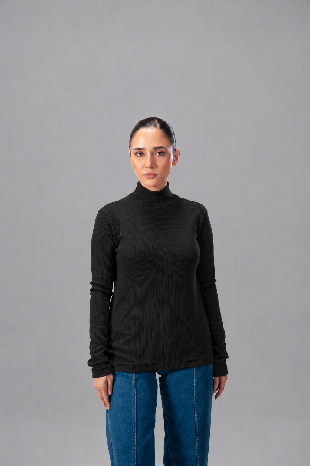 Luxe Ribbed Mock Neck LS