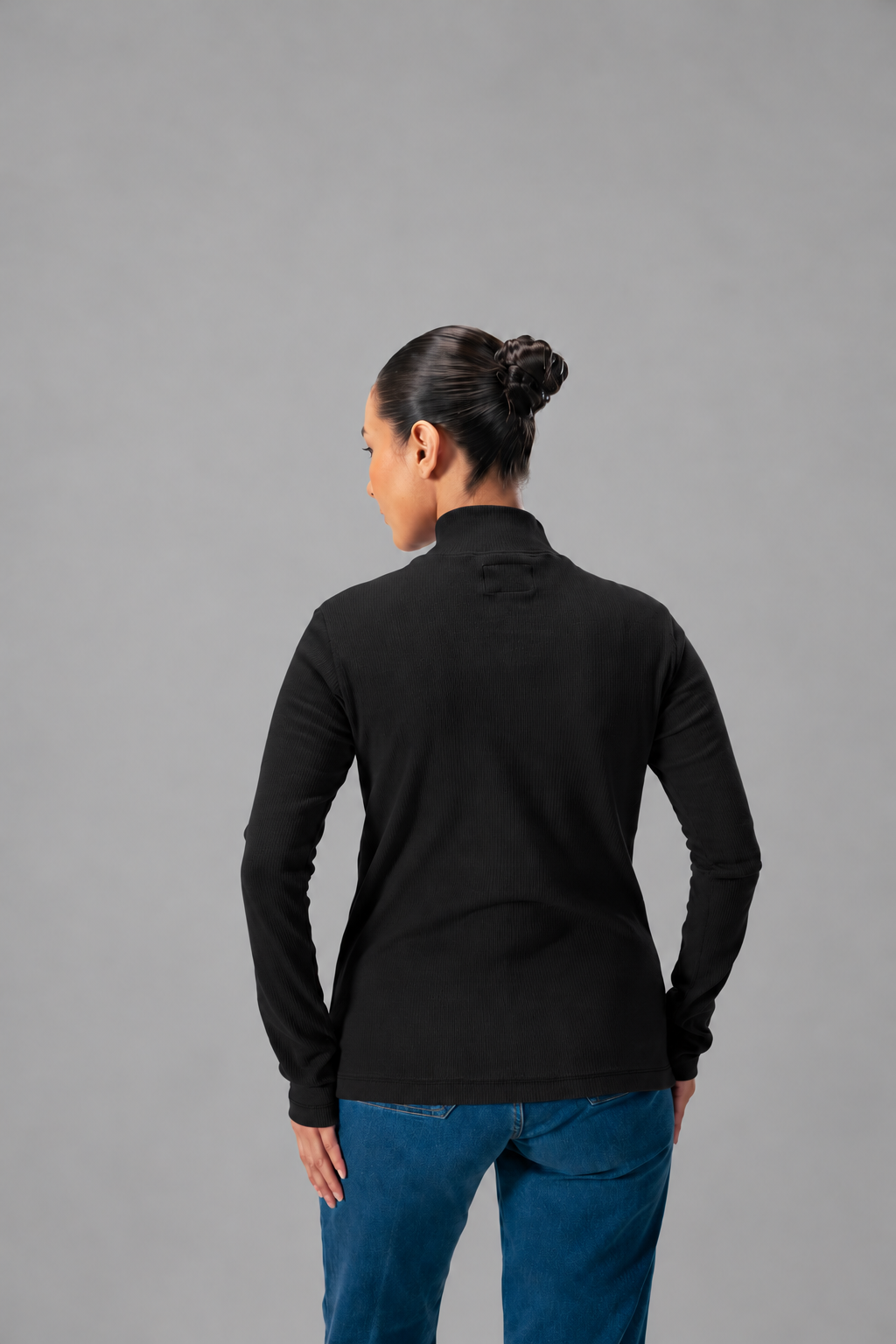 Luxe Ribbed Mock Neck LS