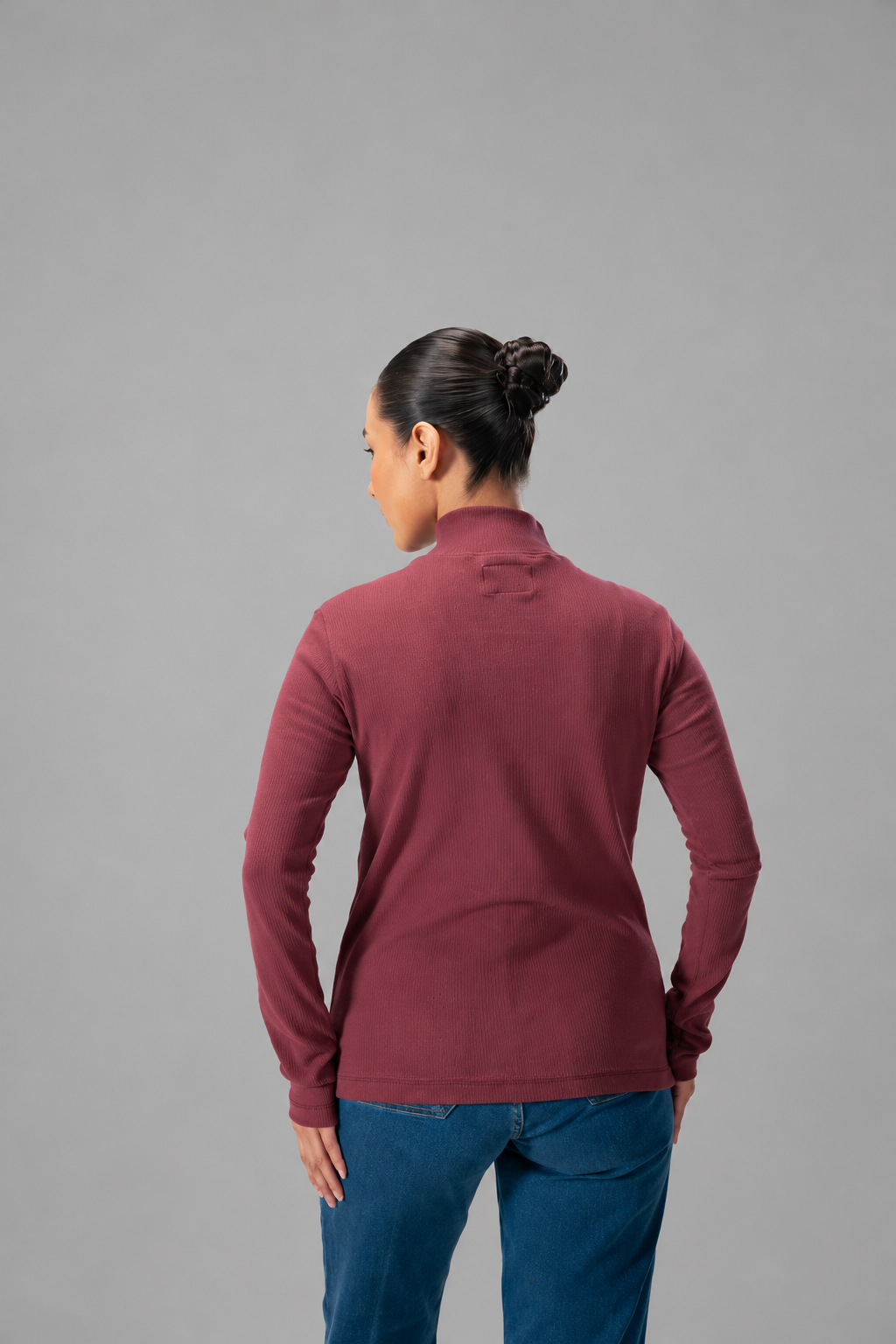Luxe Ribbed Mock Neck LS