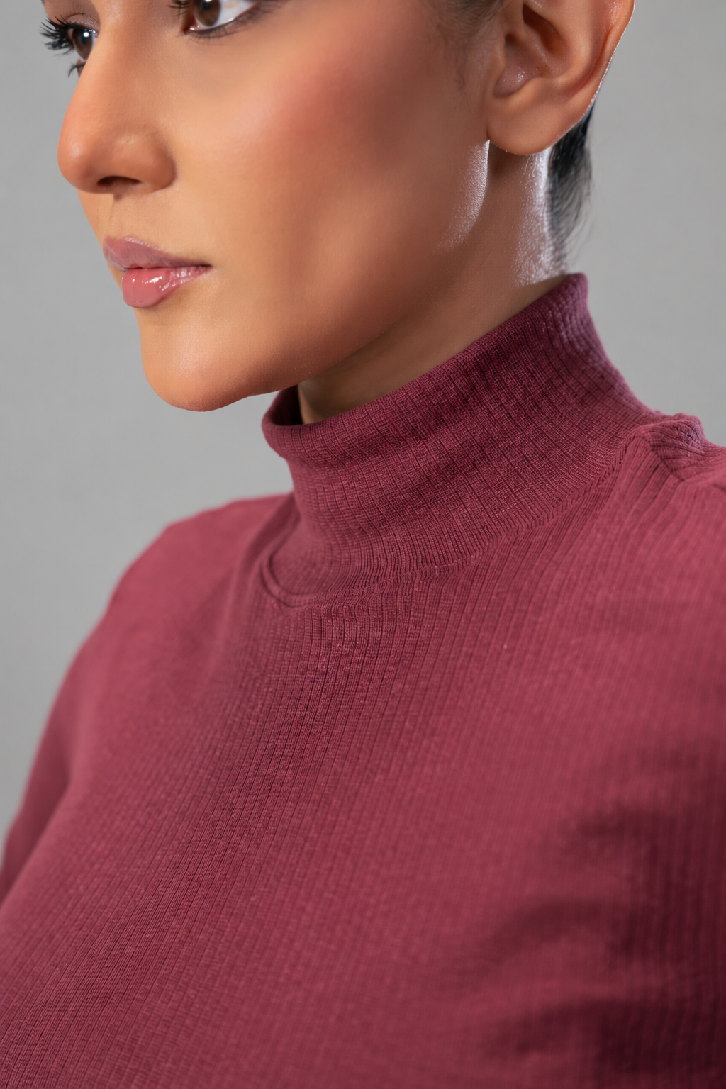 Luxe Ribbed Mock Neck LS