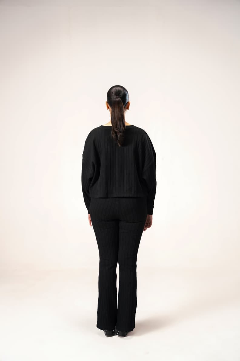 Cable Knit Co-Ord Set Back Full View