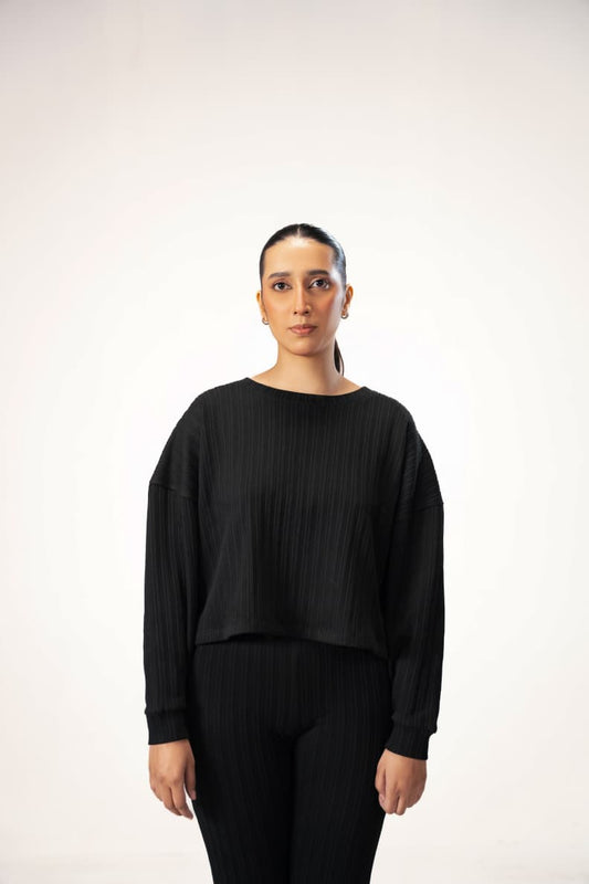 Cable Knit Co-Ord Set Front Full View