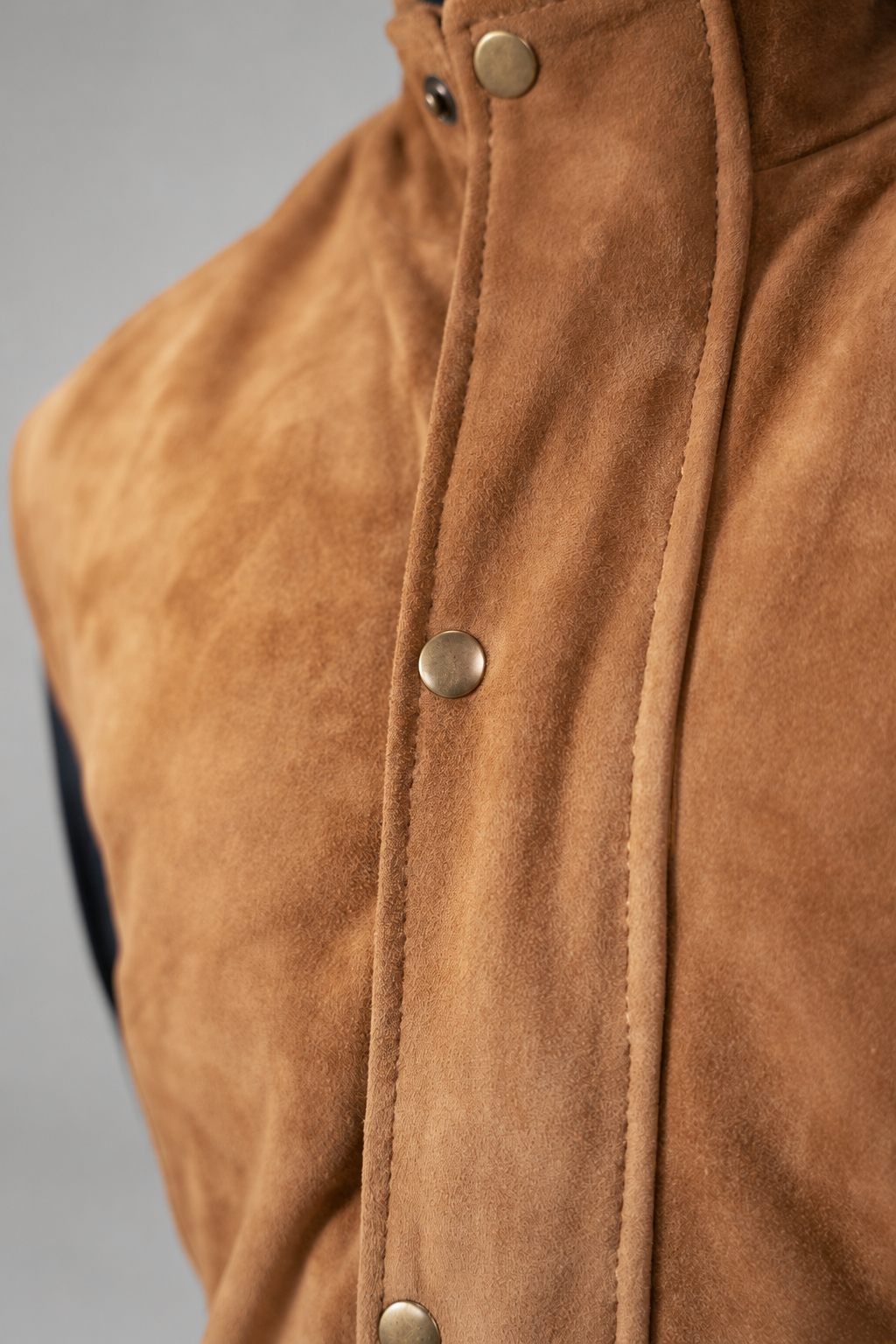 Suede Leather Sleeveless Layer