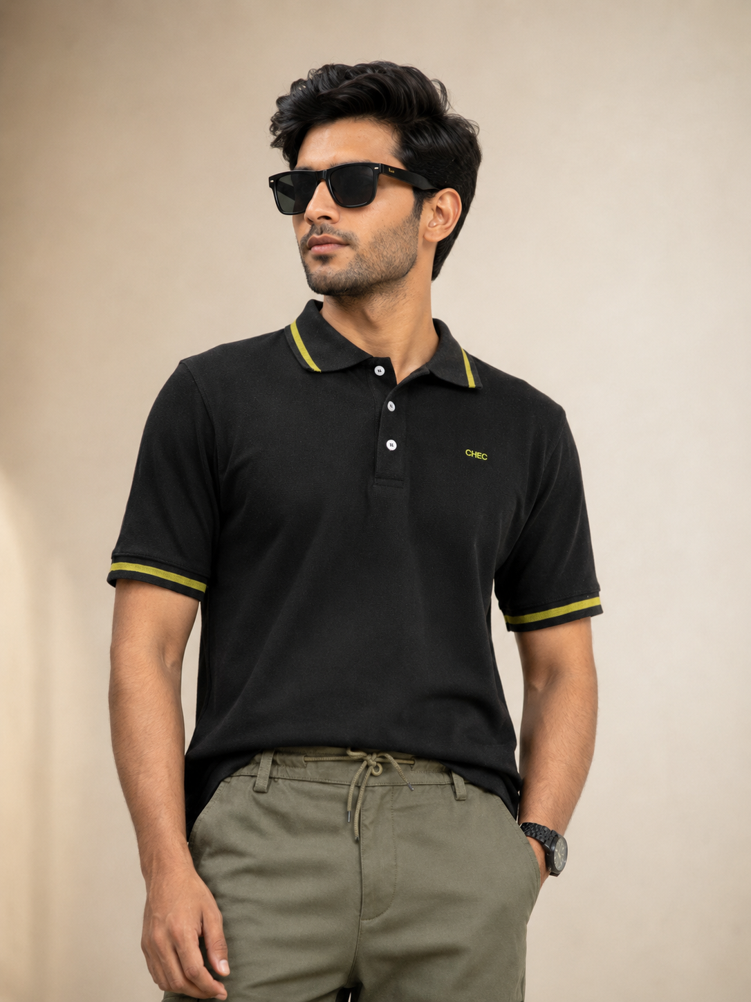 Modern Fit-Signature Tipped Pique Polo