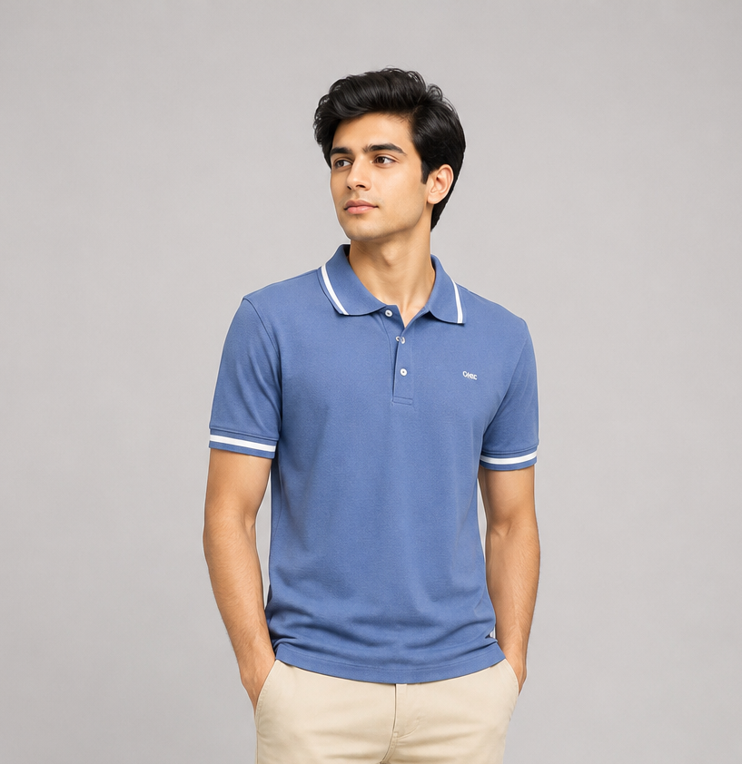 Modern Fit-Signature Tipped Pique Polo