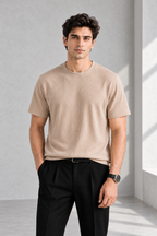 Urban Fit-Jacquard Structured Tee