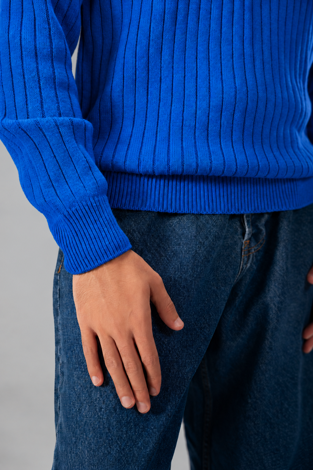 Modern Zip Neck Texture Sweater
