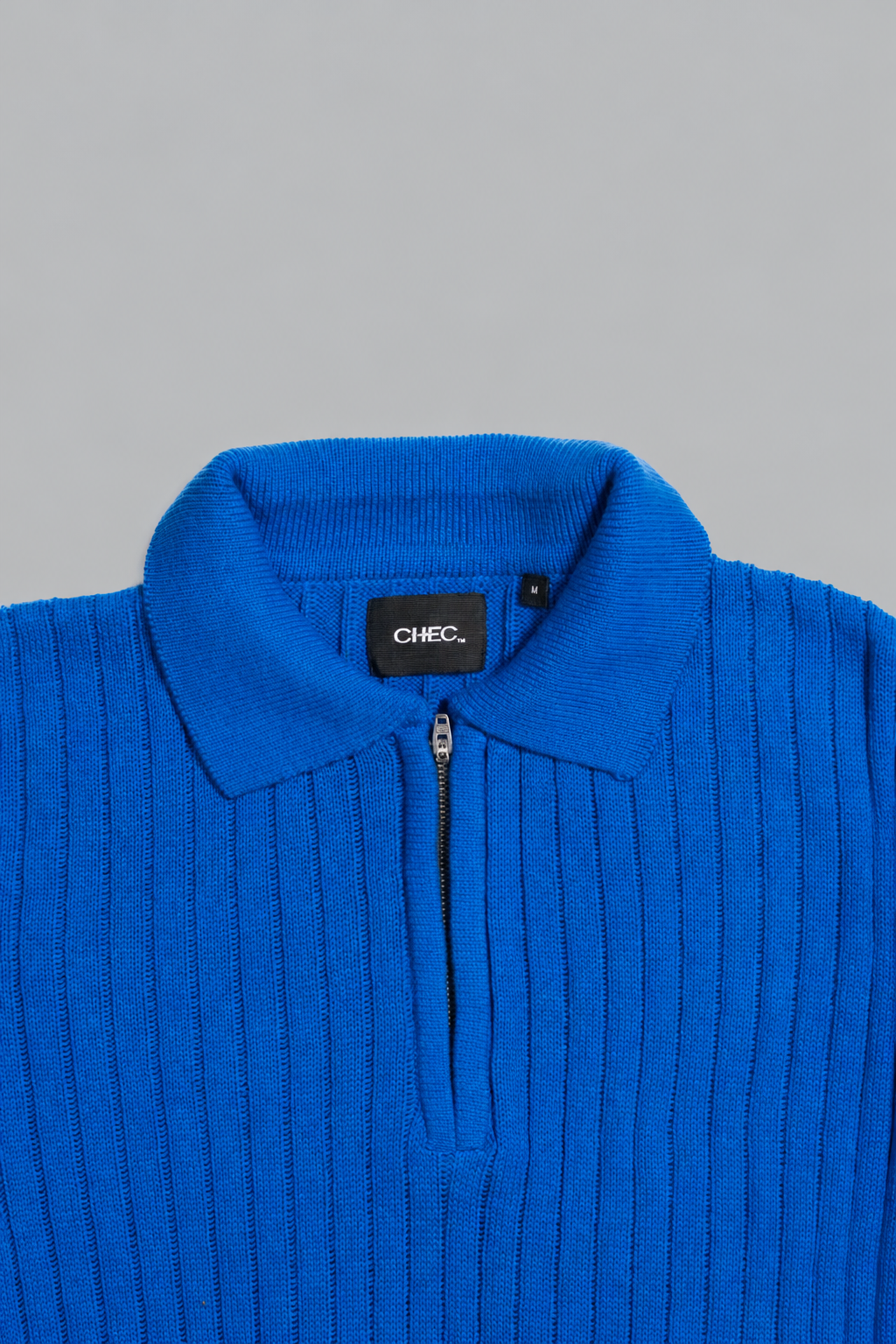 Modern Zip Neck Texture Sweater