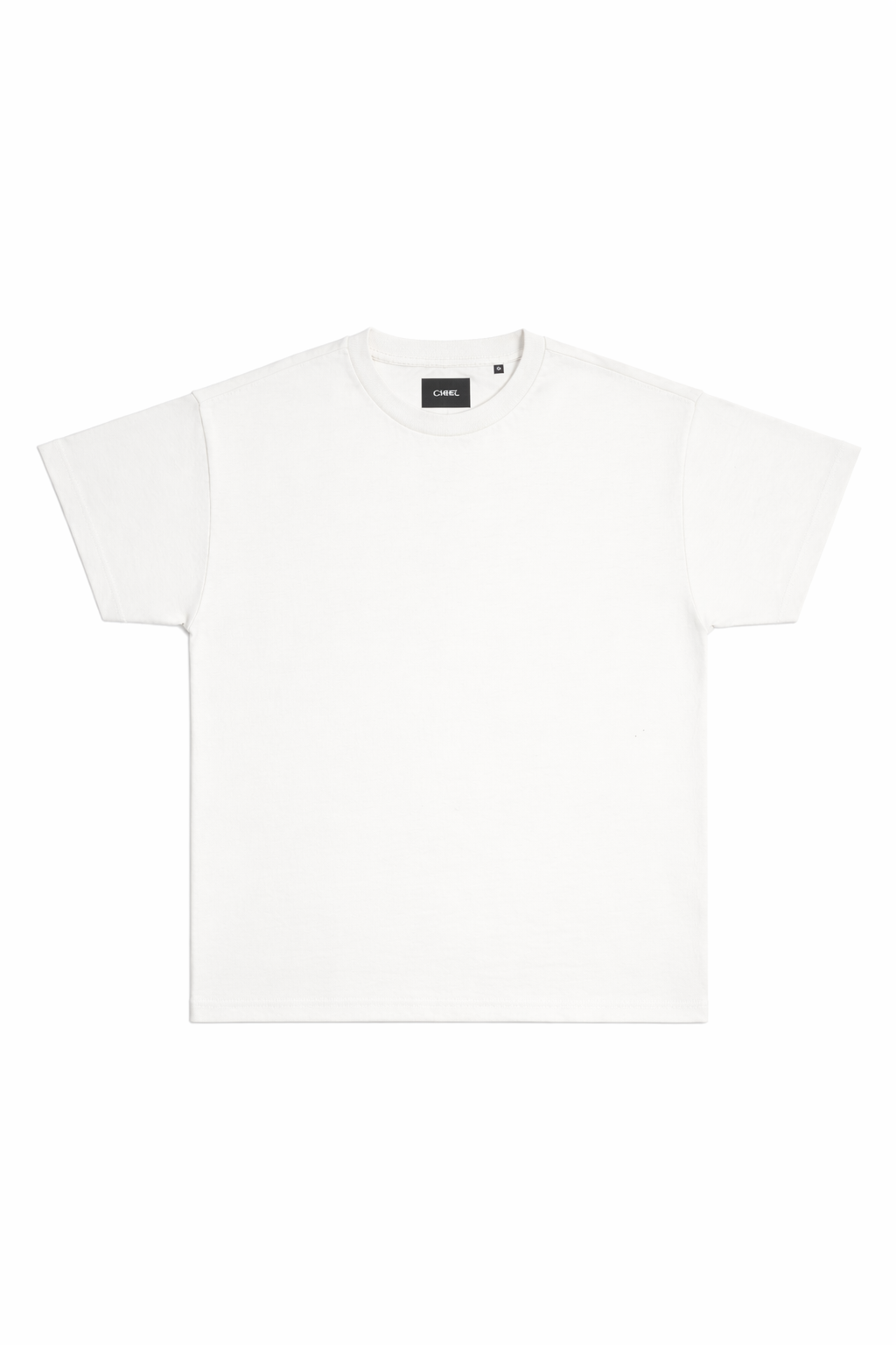 Heavyweight Boxy Tee White Flatlay Front Marshmallow