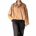 Faux Suede Balloon Jacket