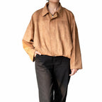 Faux Suede Balloon Jacket