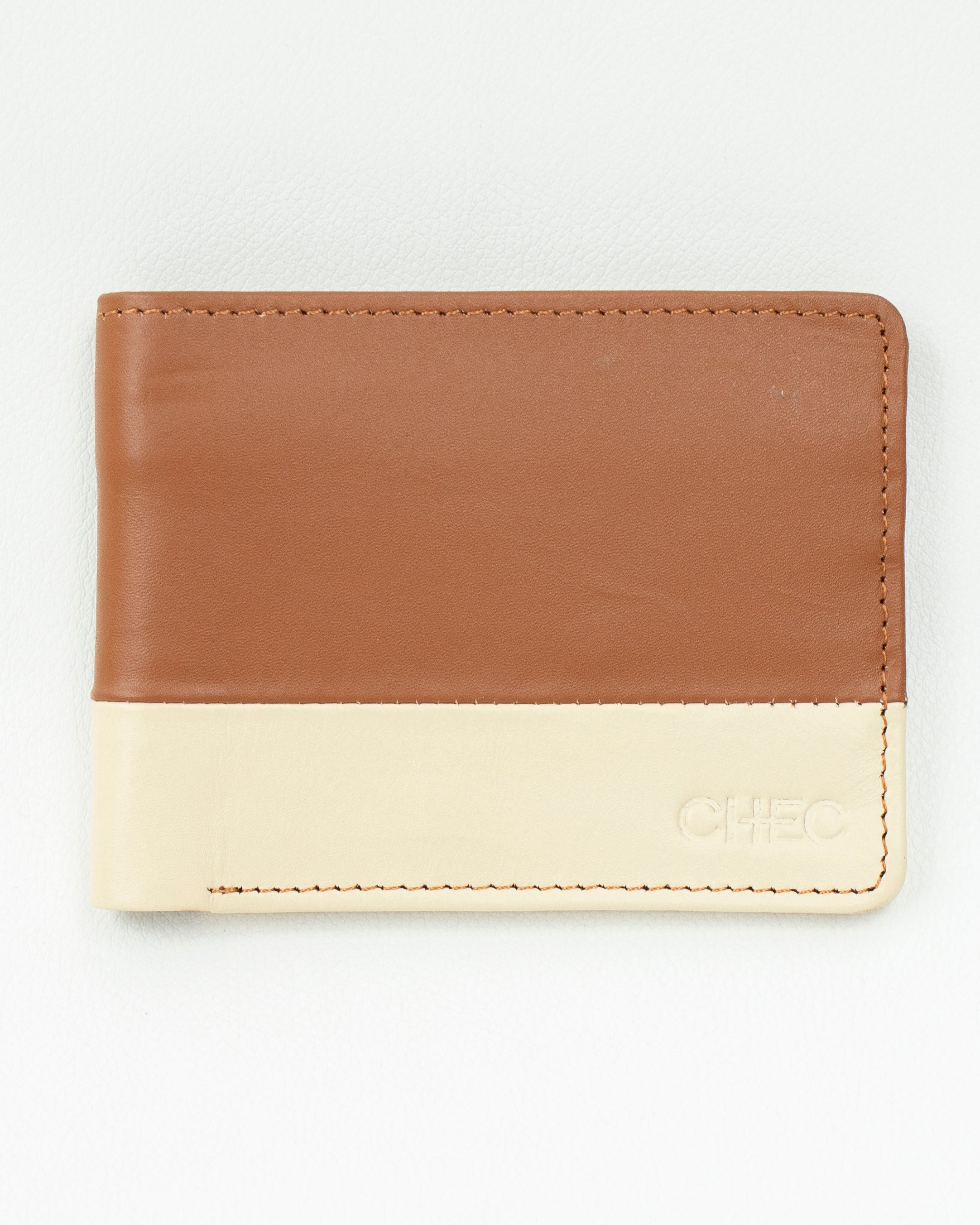 Bicolor Crest Cow Leather Wallet