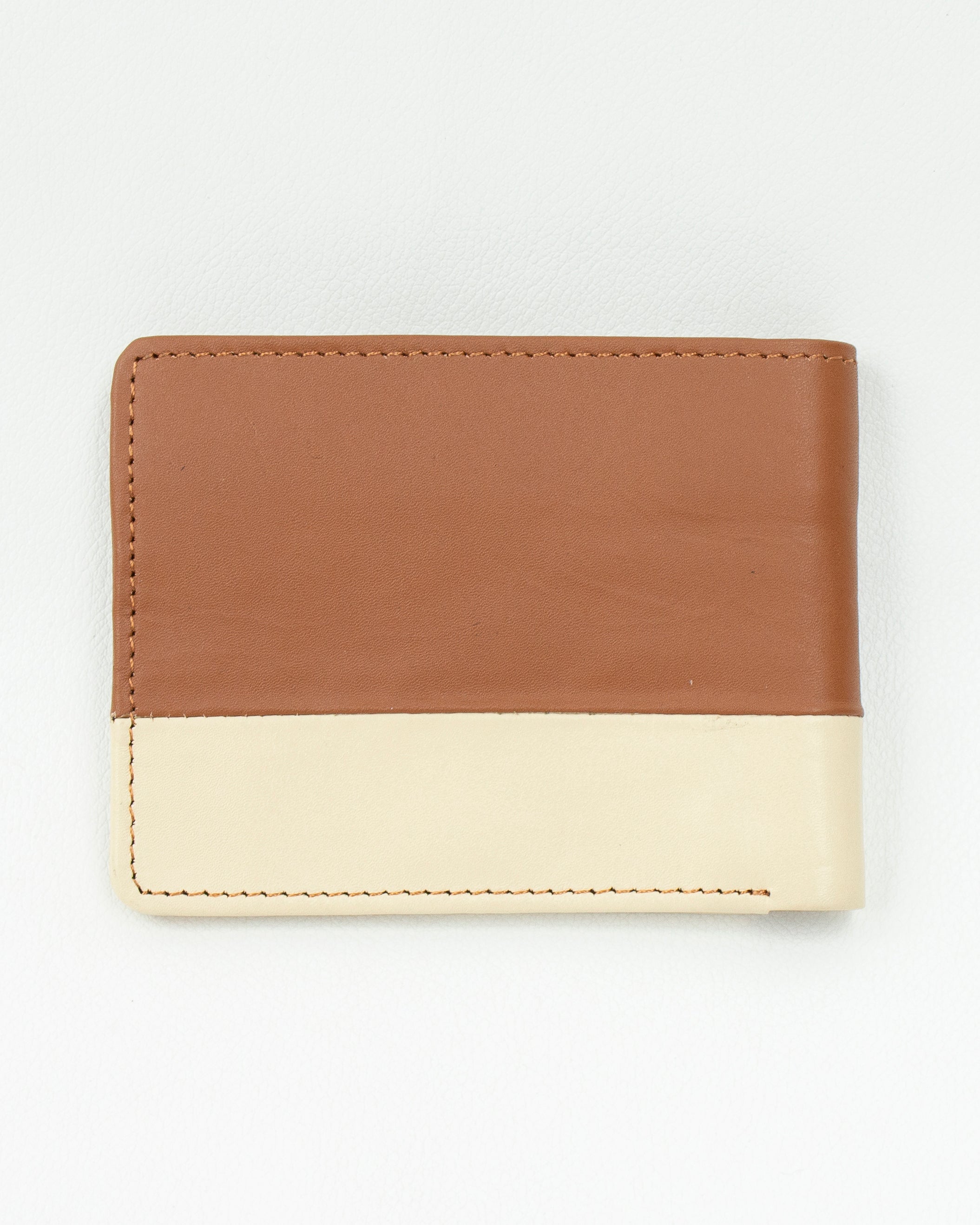 Bicolor Crest Cow Leather Wallet