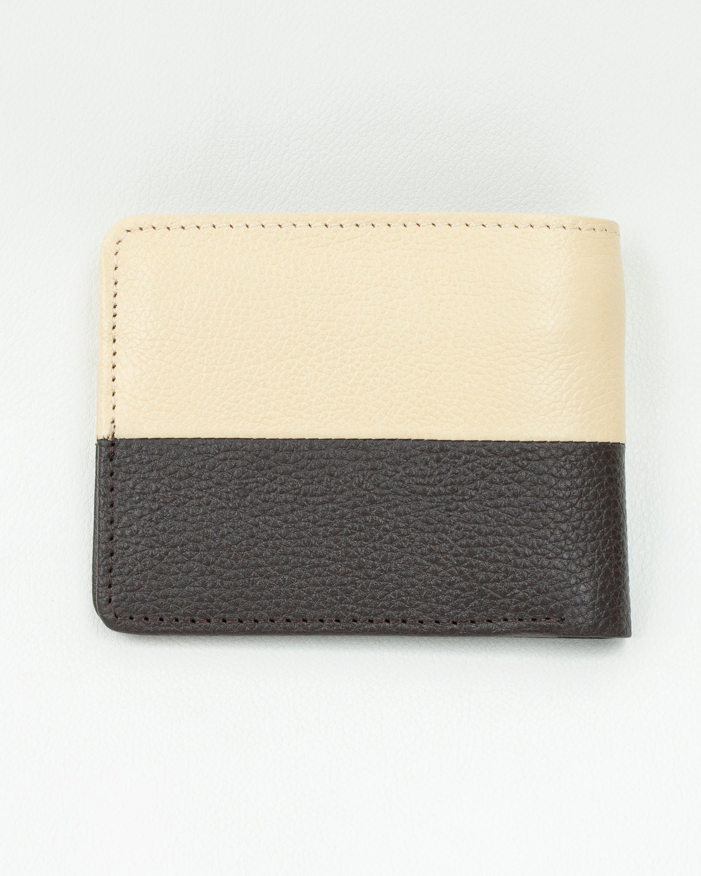 Bicolor Crest Cow Leather Wallet