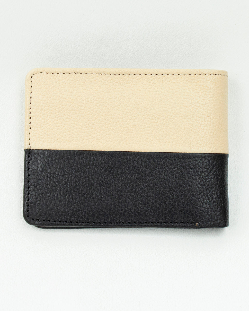 Bicolor Crest Cow Leather Wallet