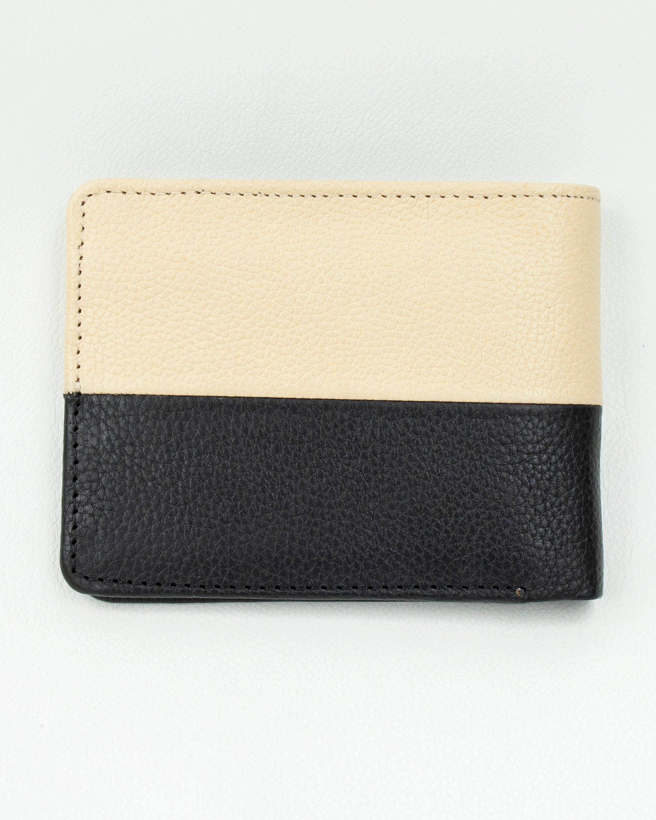 Bicolor Crest Cow Leather Wallet