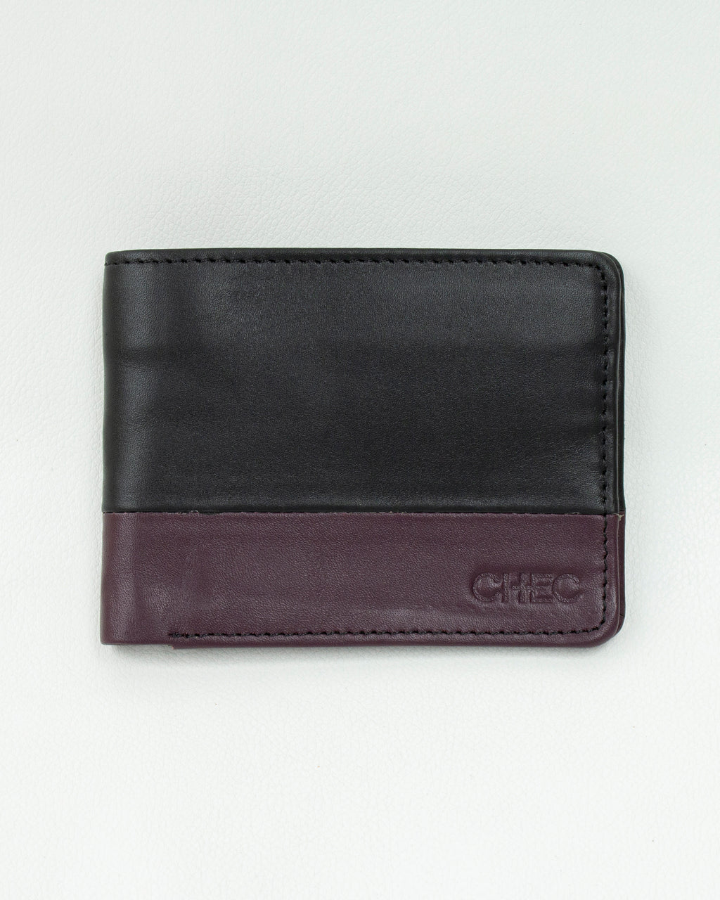 Bicolor Crest Cow Leather Wallet.