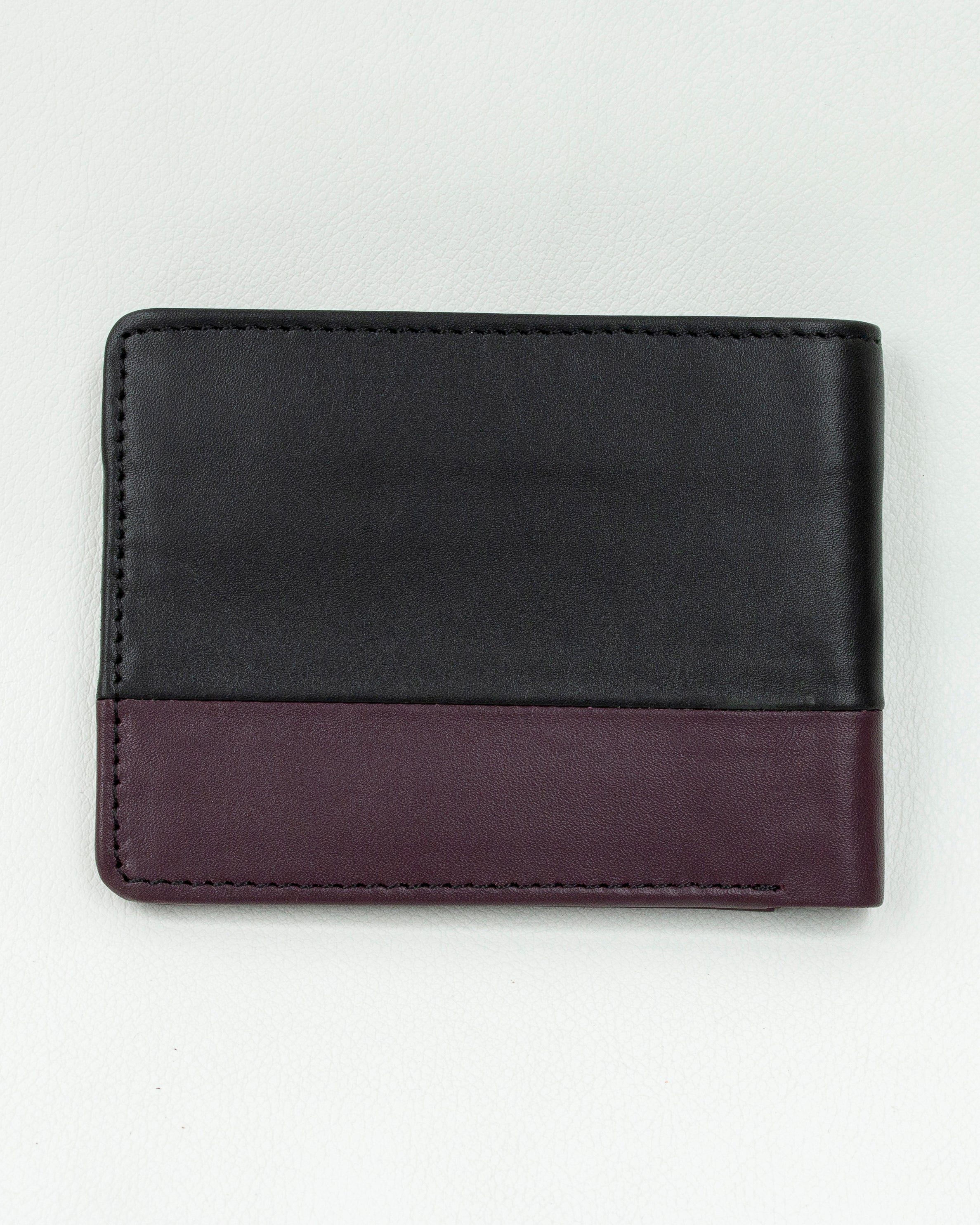 Bicolor Crest Cow Leather Wallet.