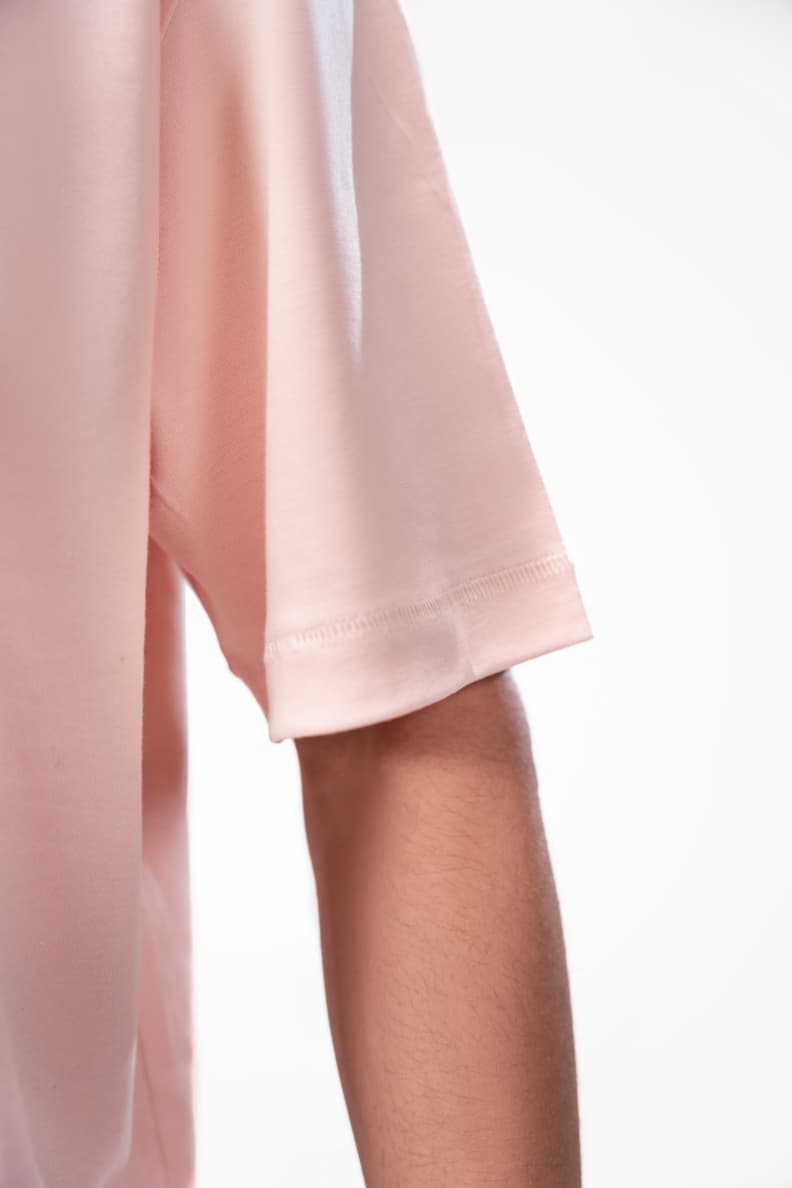 Interlock Boxy Tee Sleeve Detail Rose Quartz