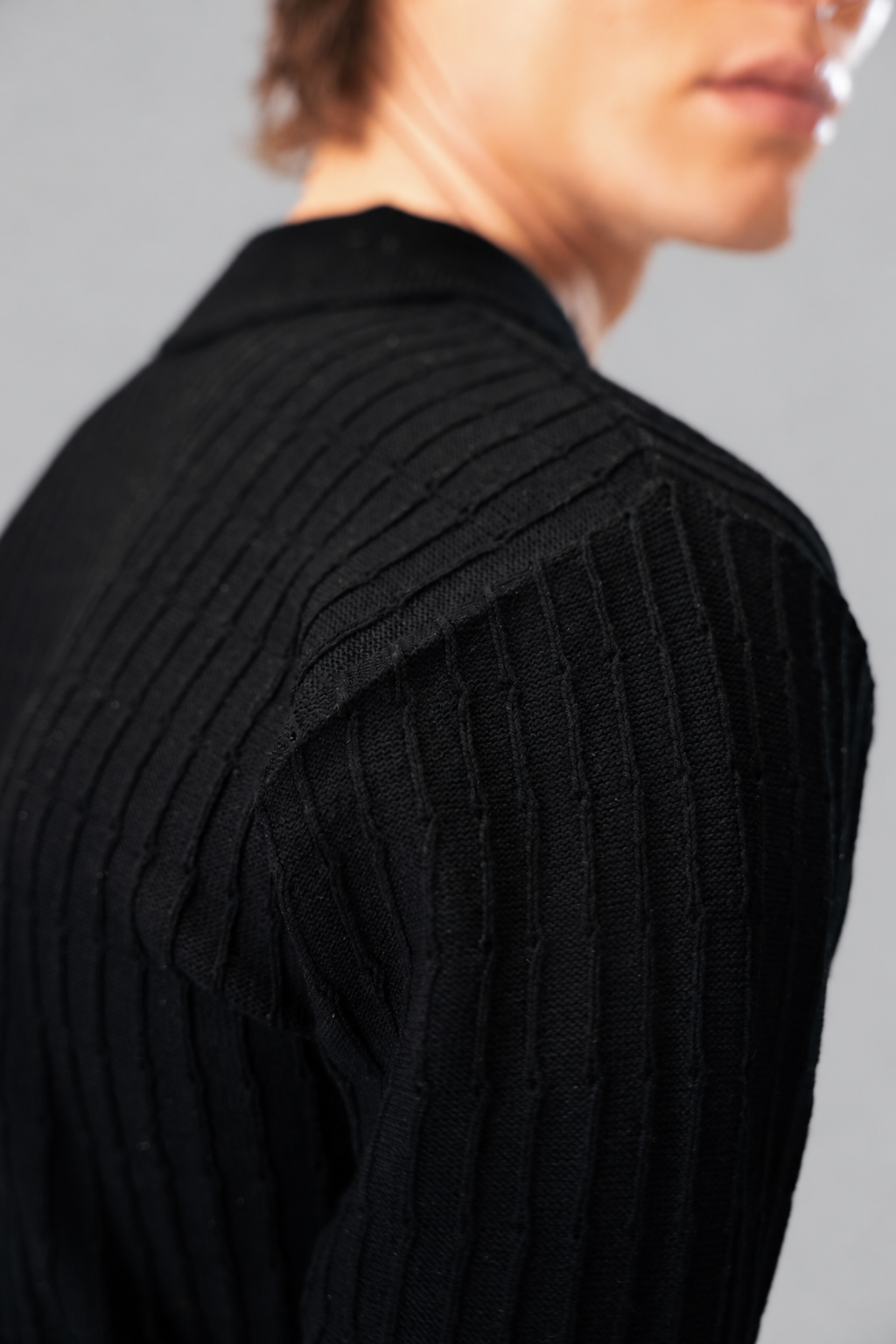 Modern Zip Neck Texture Sweater