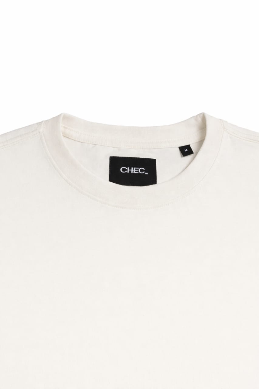 Off White Tee Neck Closeup Marshmallow
