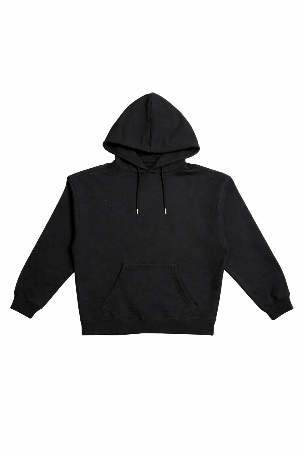 RELAXED FIT HOODIE BLACK FLATLAY Black