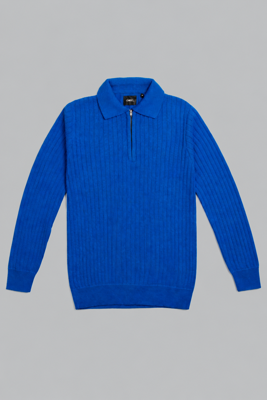 Modern Zip Neck Texture Sweater