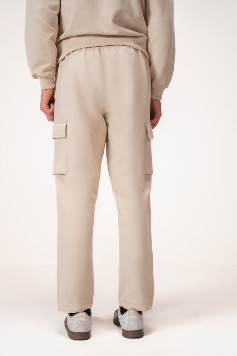 UTILITY CARGO PANT BEIGE BACK WORN Silver Lining