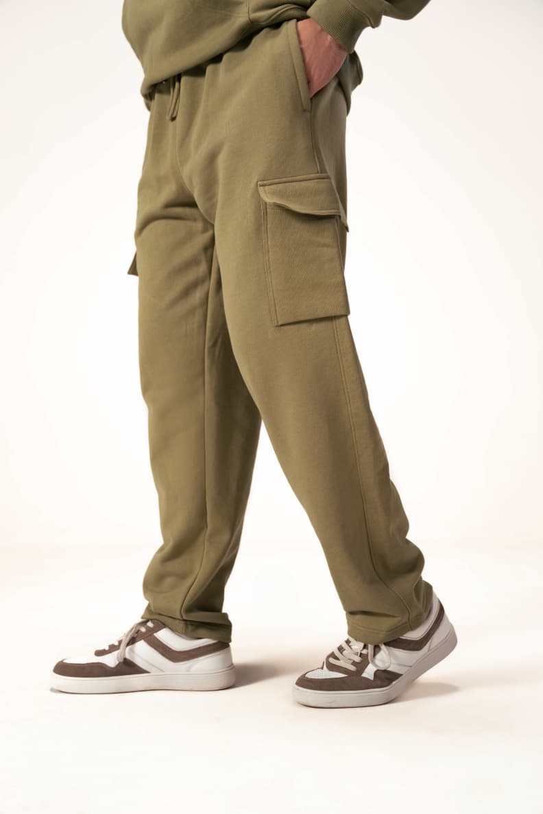 UTILITY CARGO PANT SIDE WORN Olive martini