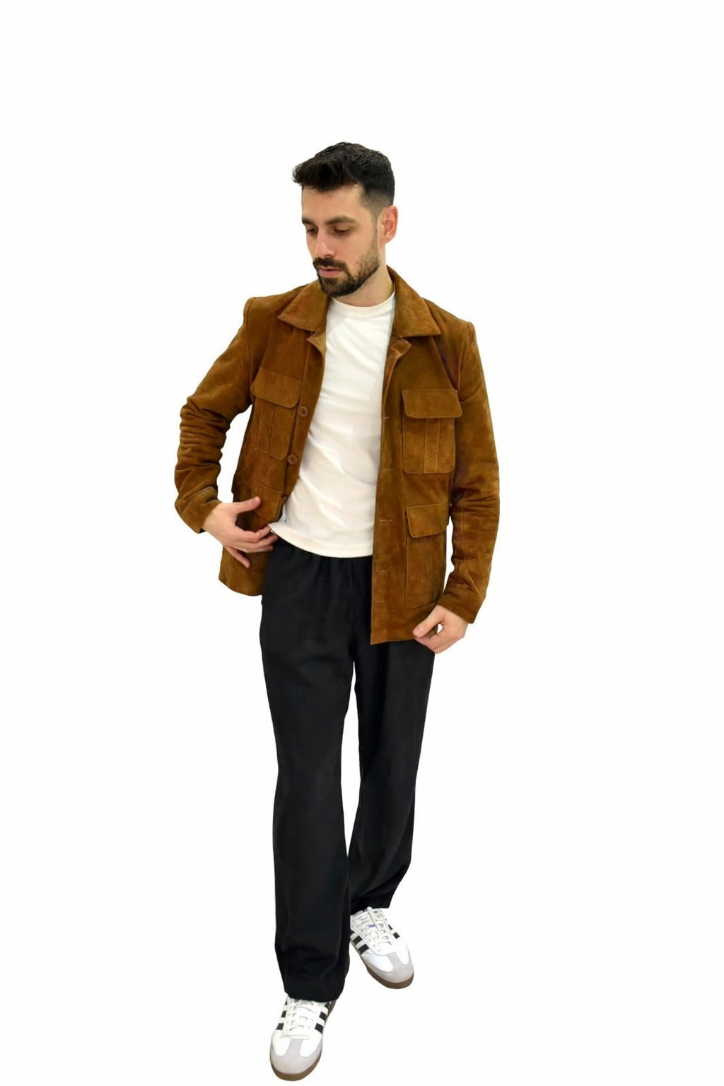 Trench coat with pockets