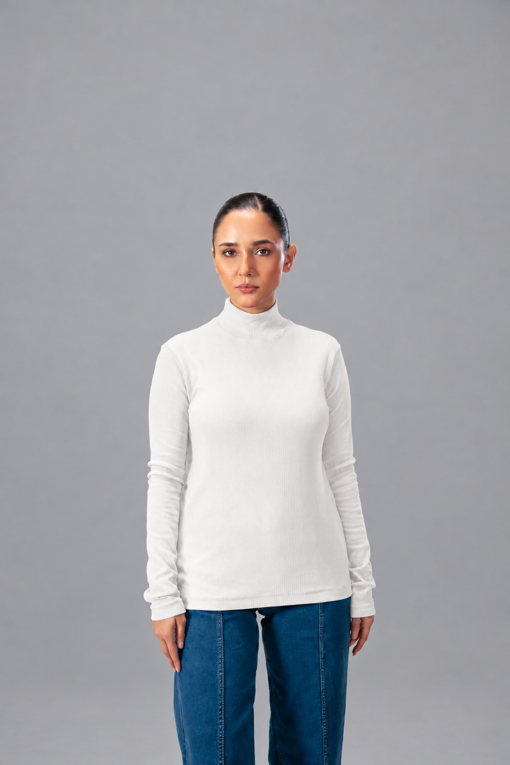 Luxe Ribbed Mock Neck LS