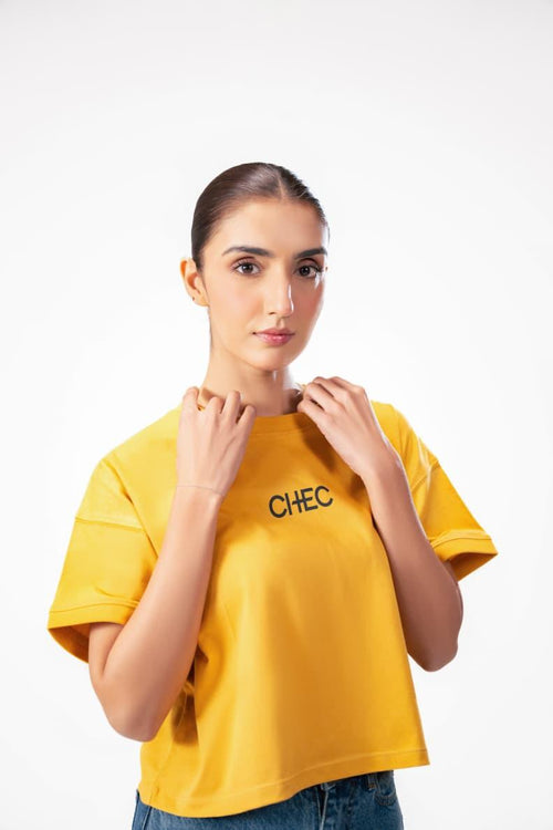 Boxy Crop Logo Tee - CHEC