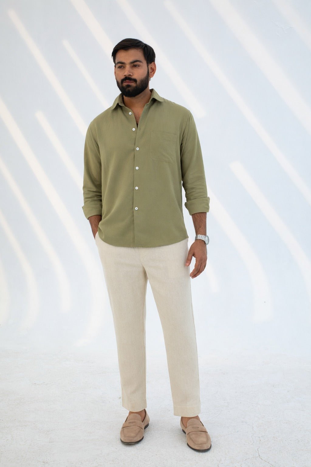 Casual Linen Shirt - CHEC