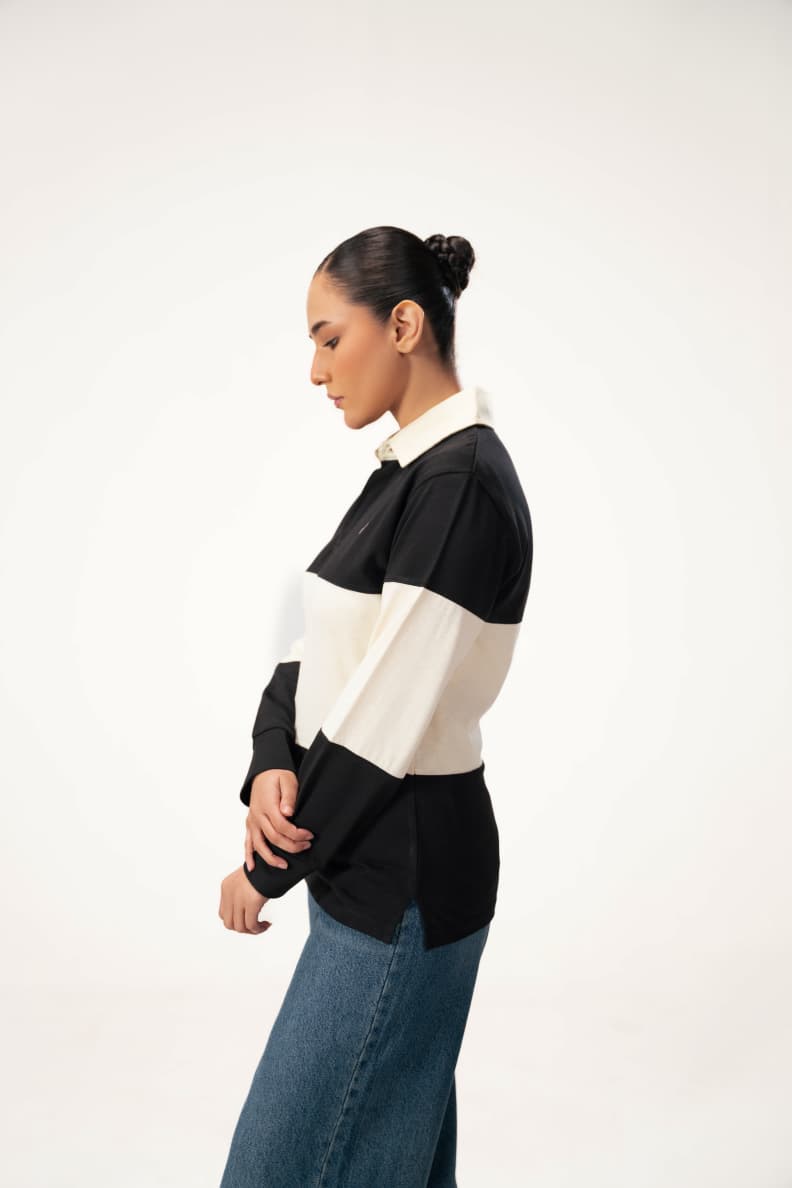 Classic Rugby Polo Collar Detail