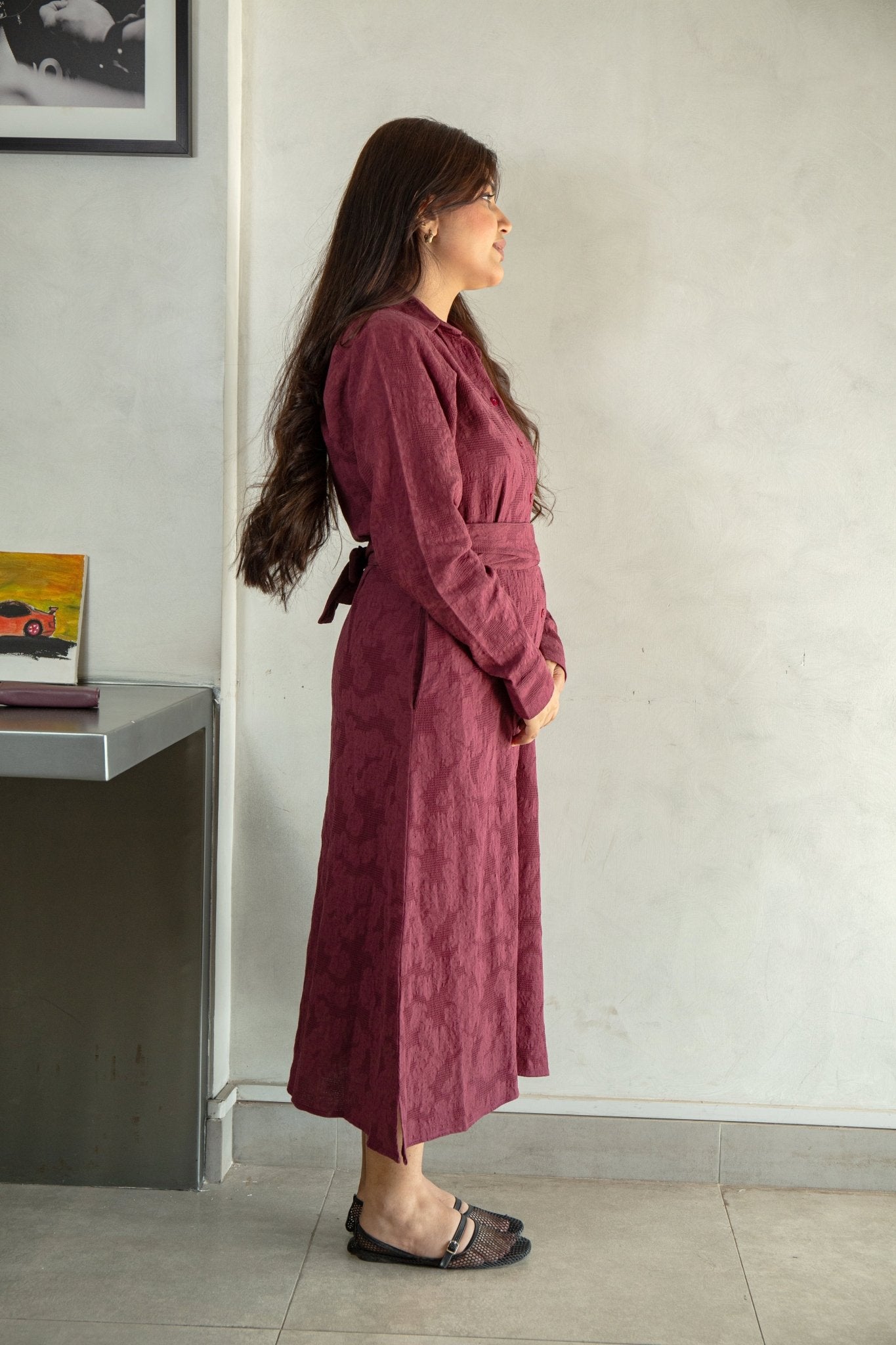 Embroidered Long Dress - CHEC